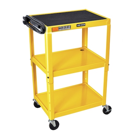 Luxor Steel, 300 lbs / 100lbs per shelf Load Capacity, 24-42 in L, 24 in W, 24 - 42 in H UCMT1-YW